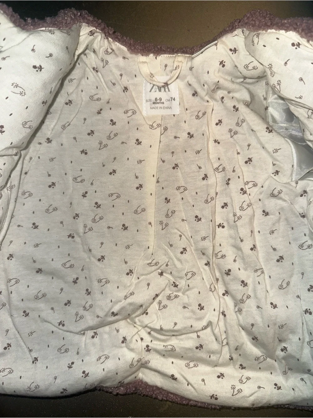 Zara Dusty Mauve Sherpa-Lined Jacket